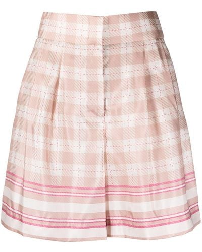 Alberta Ferretti Shorts mit hohem Bund - Pink