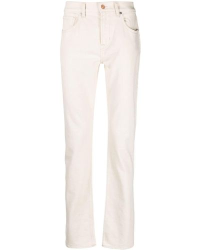 7 For All Mankind Straight Denim Trousers - White