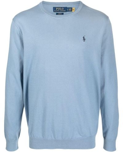 Polo Ralph Lauren Sweater Met Geborduurd Logo - Blauw
