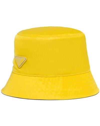 Prada Re-nylon Bucket Hat - Yellow