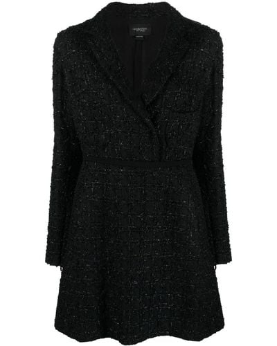 Giambattista Valli V-neck Tweed Minidress - Black