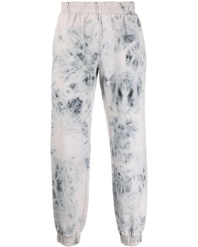 Styland Pantalon de jogging fuselé à imprimé tie dye - Gris