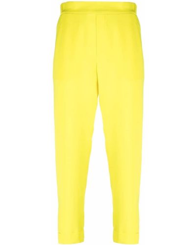 P.A.R.O.S.H. High-waisted Cropped Pants - Yellow