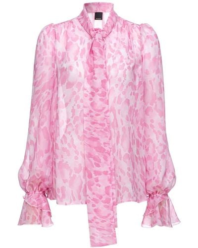 Pinko Bluse mit abstraktem Print - Pink