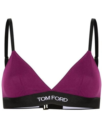 Tom Ford Signature Triangle-cup Bra - Purple