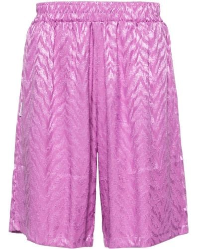 FAMILY FIRST Patterned Track Shorts - Pink