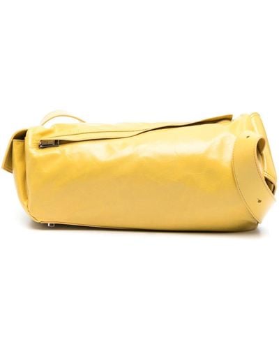 Sunnei Labauletto Twisted Leather Shoulder Bag - Yellow