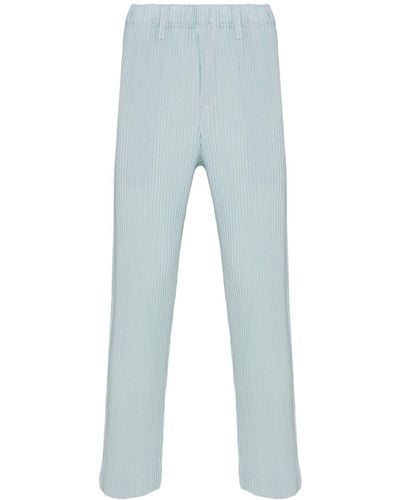 Homme Plissé Issey Miyake Color Pleats Straight-leg Pants - Blue