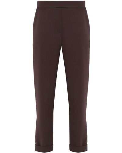 P.A.R.O.S.H. Mid-rise Tapered-leg Trousers - Brown