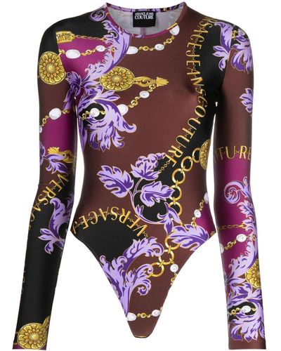 Versace Jeans Couture Body con logo estampado - Multicolor