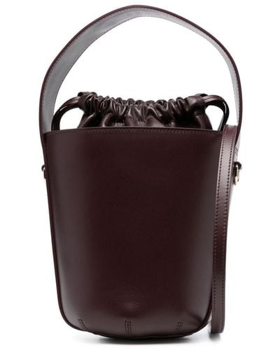 Chloé Sense Leather Bucket Bag - Purple