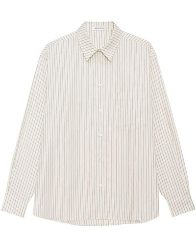 Anine Bing Braxton Fine Stripe Shirt - White