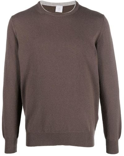 Eleventy Cashmere Fine-knit Sweater - Brown