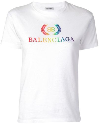 Balenciaga Rainbow Bb T-shirt - White