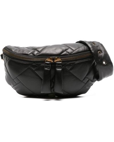 Kurt Geiger Kensington Quilted Leather Belt Bag - Black