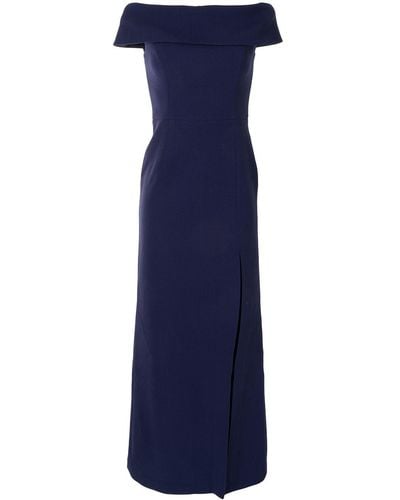 Rebecca Vallance Off-shoulder Long Gown - Blue