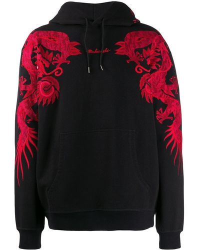 Maharishi Embroidered Dragon Hoodie - Black