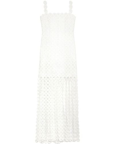 Jonathan Simkhai Fringe-detail Sleeveless Dress - White