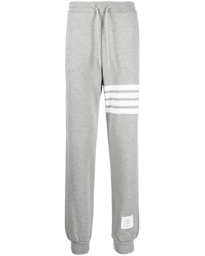 Thom Browne Pantaloni sportivi con righe - Grigio