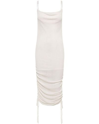 Dion Lee Semi-sheer Gathered Dress - White