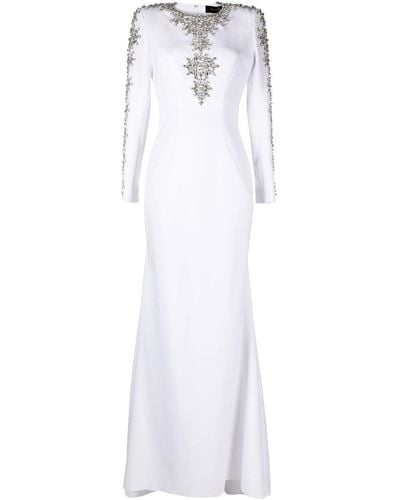 Jenny Packham Esther Crystal-embellished Gown - White