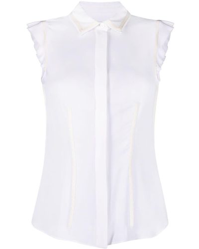 Moschino Gestreepte Blouse - Wit