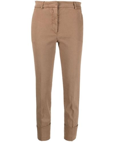 Antonelli Cropped Slim-fit Chinos - Natural