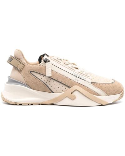 Fendi Flow Panelled Low-top Trainers - Pink