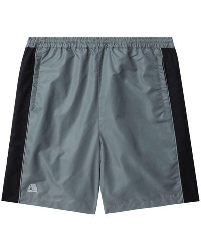 Izzue Side-stripe Elasticated Track Shorts - Grey