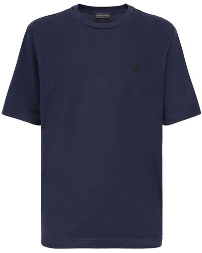 Giuseppe Zanotti Ezrha T-Shirt mit Logo-Patch - Blau