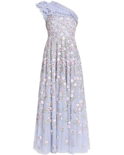 Needle & Thread Floral-embroidered midi dress - Viola