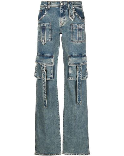 Blumarine Straight-Leg-Jeans mit aufgesetzten Taschen - Blau