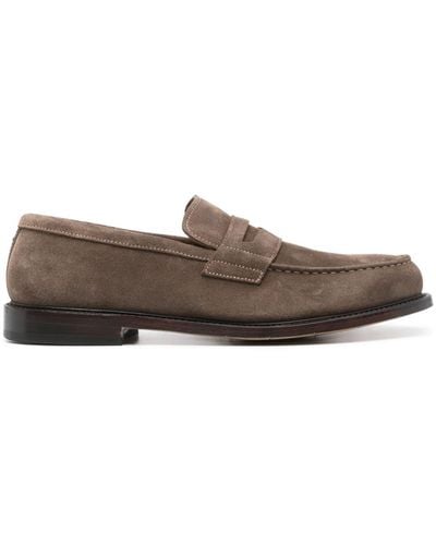 Premiata Suede Moccasin Loafers - Brown