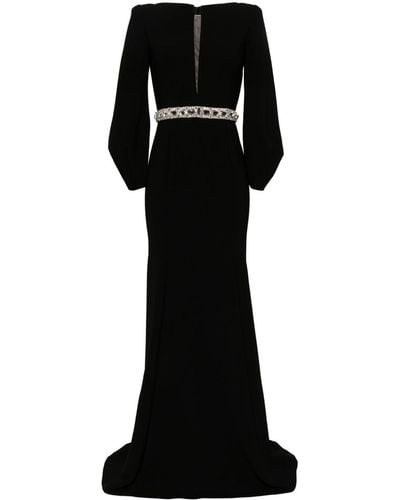 Jenny Packham Layla Crepe Maxi Dress - Black