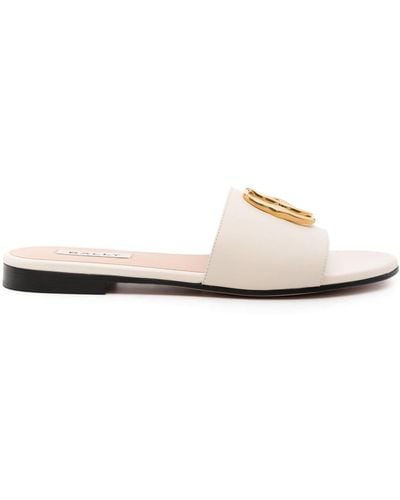 Bally Ghis Leather Mules - White