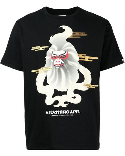 A Bathing Ape グラフィック Tシャツ - ブラック
