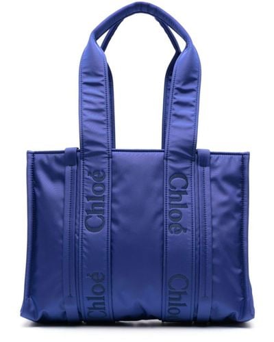 Chloé Medium Woody Tote Bag - Blue