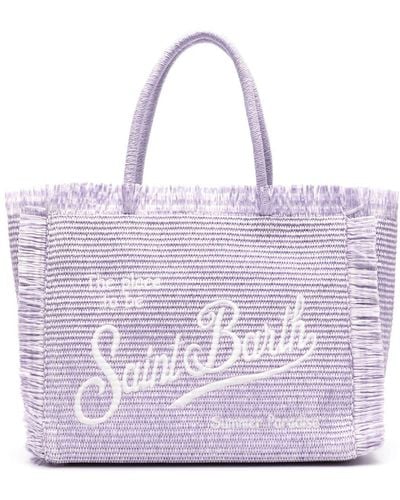 Mc2 Saint Barth Vanity Straw Beach Bag - Purple