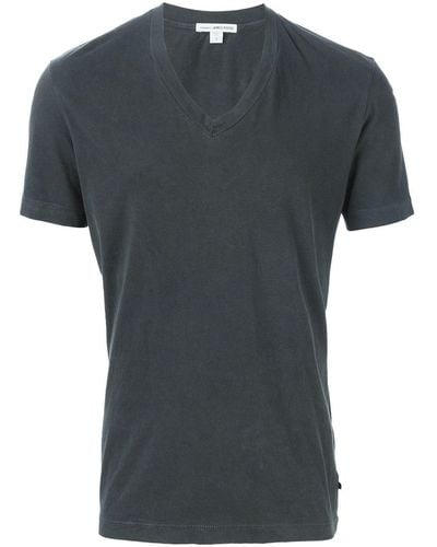 James Perse T-shirt Met V-hals - Grijs