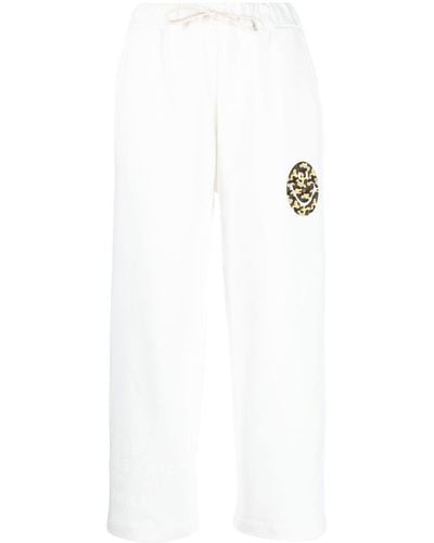 Joshua Sanders Pantalones de chándal con detalle estampado - Blanco
