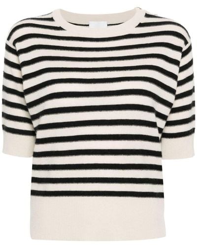 Allude Top a rayas - Negro
