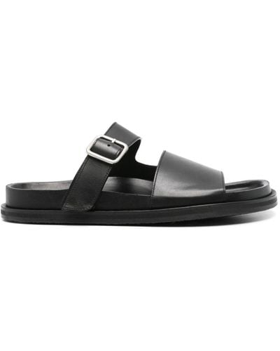 Studio Nicholson Double-strap Leather Sandals - Black