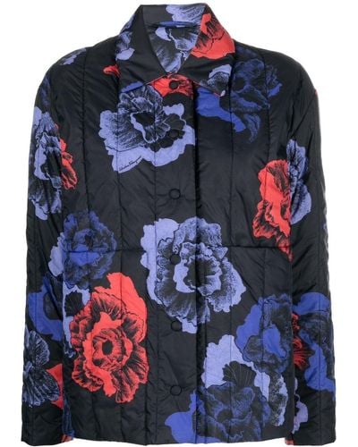 Ferragamo Floral-print Jacket - Blue