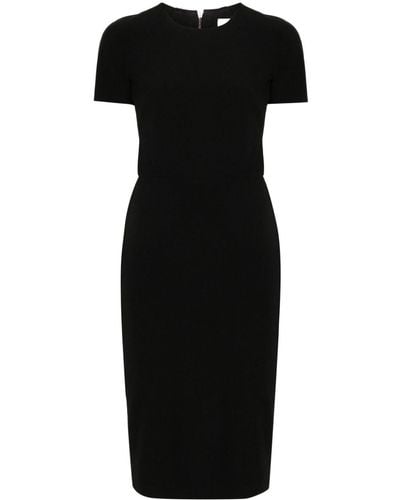 Victoria Beckham Textured Zipped Midi Dress - Black