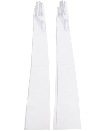 Maison Margiela Long Tulle Gloves - White
