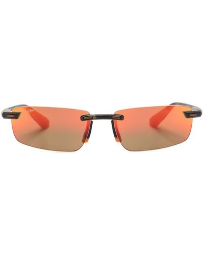 Maui Jim PolarizedPlus2® Sonnenbrille mit eckigem Gestell - Pink