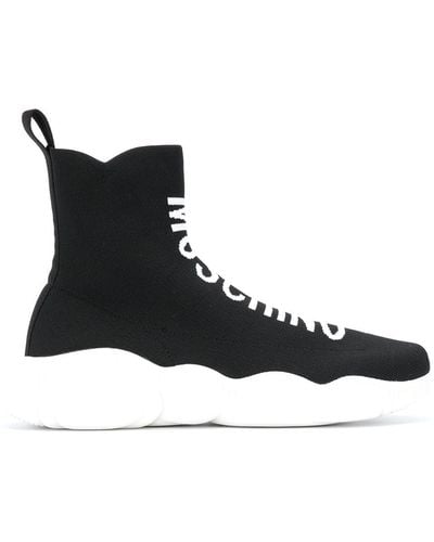 Moschino Teddy High-top Sneakers - Black