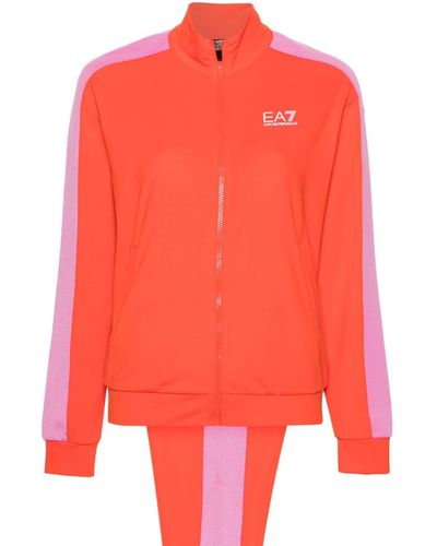 EA7 Tennis Pro Striped Tracksuit - Red