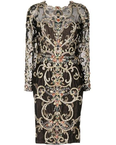 Zuhair Murad Crystal-embellished Baroque Dress - Black