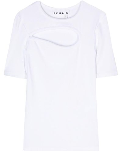 Remain Cut-out-detail Ribbed T-shirt - White